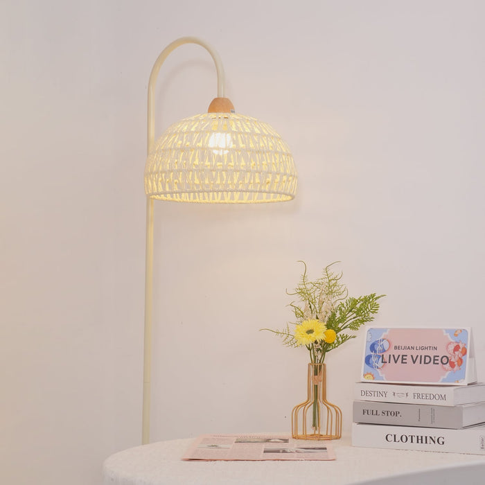 Rattan Arch Floor Lamp Simprolos