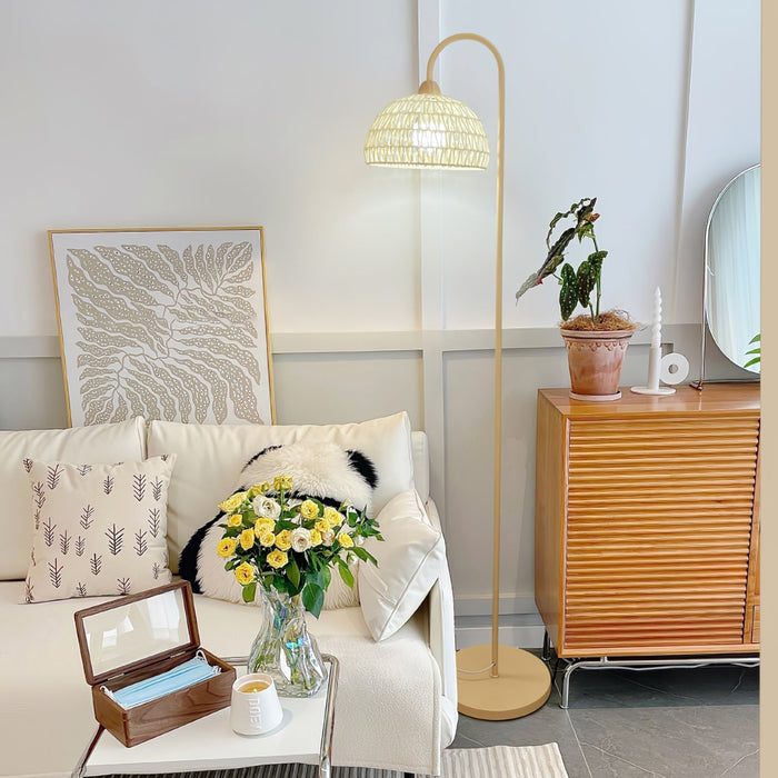 Rattan Arch Floor Lamp - Simprolos