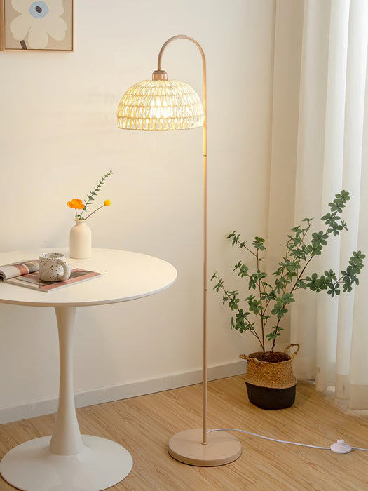 Rattan Arch Floor Lamp Simprolos