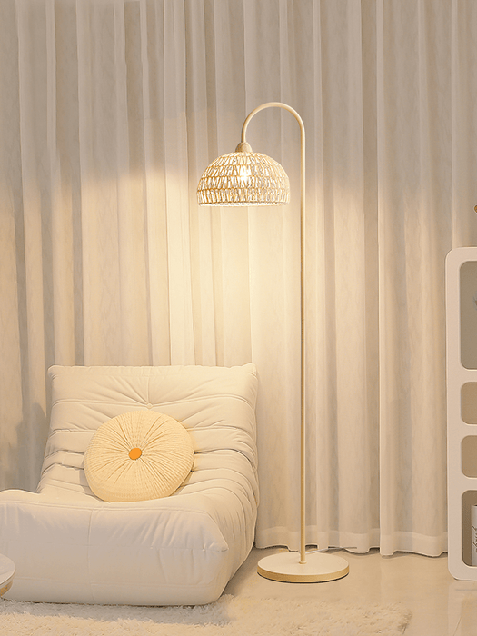 Rattan Arch Floor Lamp Simprolos