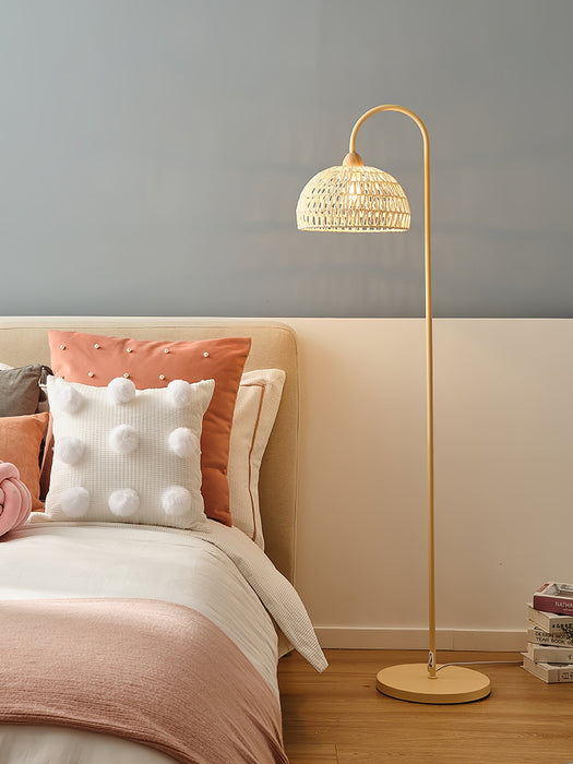 Rattan Arch Floor Lamp Simprolos
