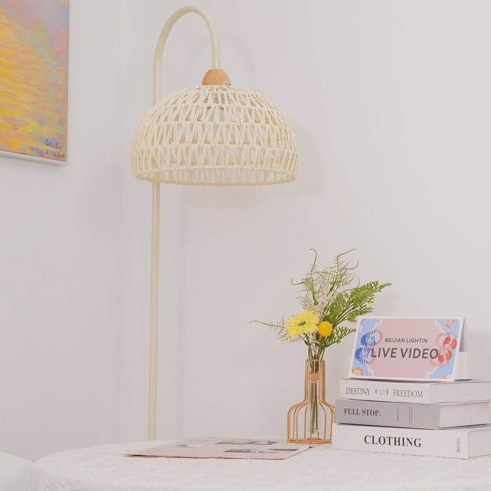 Rattan Arch Floor Lamp Simprolos