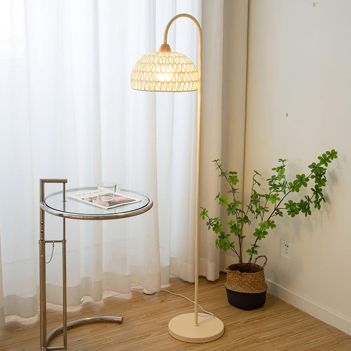 Rattan Arch Floor Lamp Simprolos