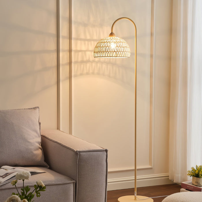 Rattan Arch Floor Lamp - Simprolos