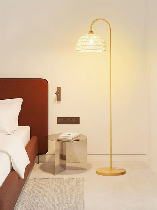 Rattan Arch Floor Lamp Simprolos