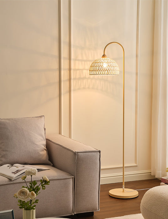 Rattan Arch Floor Lamp Simprolos