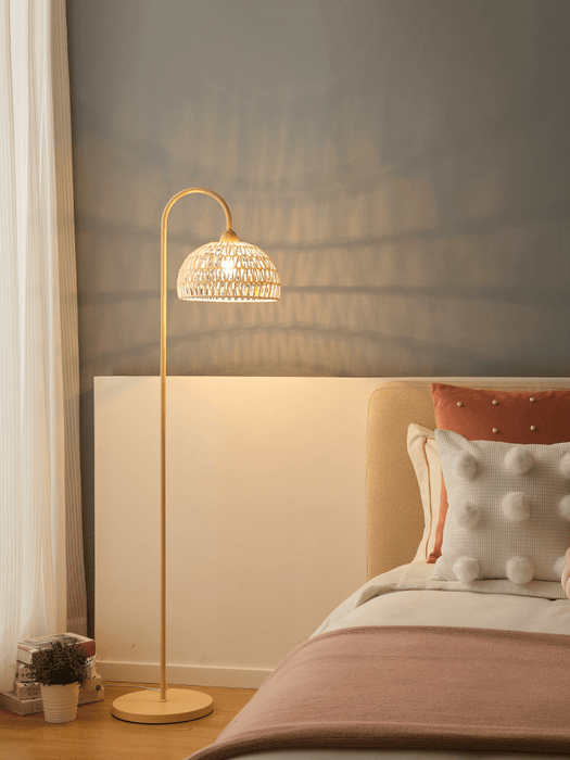 Rattan Arch Floor Lamp Simprolos