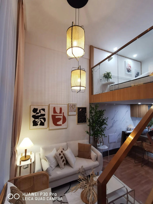 Rattan Cane Pendant Light - Simprolos