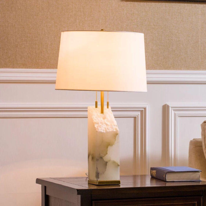 Raw Alabaster Table Lamp - Simprolos