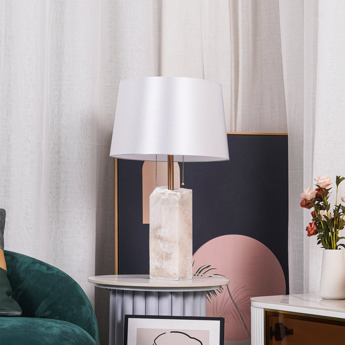 Raw Alabaster Table Lamp - Simprolos