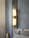 Rectangular Alabaster Brass Wall Sconce - Simprolos