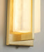 Rectangular Alabaster Brass Wall Sconce - Simprolos