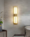 Rectangular Alabaster Brass Wall Sconce - Simprolos