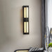 Rectangular Alabaster Brass Wall Sconce - Simprolos