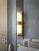 Rectangular Alabaster Brass Wall Sconce - Simprolos