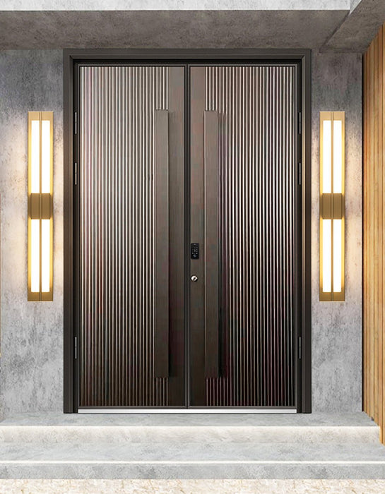 Rectangular Alabaster Brass Wall Sconce - Simprolos