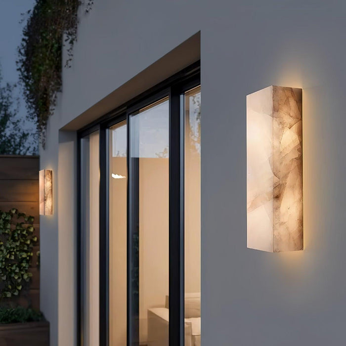 Rectangular Alabaster Wall Sconce - Simprolos