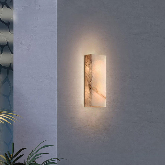 Rectangular Alabaster Wall Sconce - Simprolos