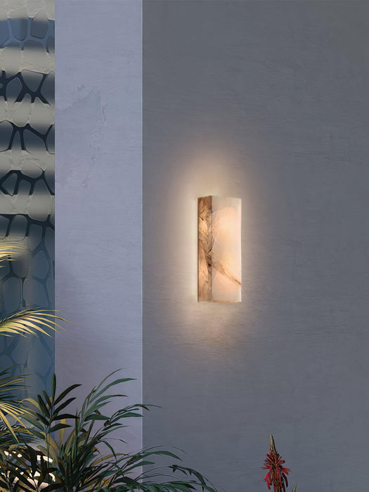 Rectangular Alabaster Wall Sconce - Simprolos