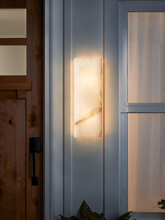 Rectangular Alabaster Wall Sconce - Simprolos