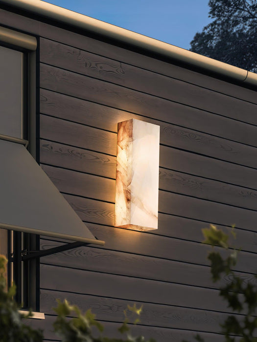 Rectangular Alabaster Wall Sconce - Simprolos