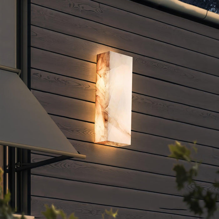 Rectangular Alabaster Wall Sconce - Simprolos