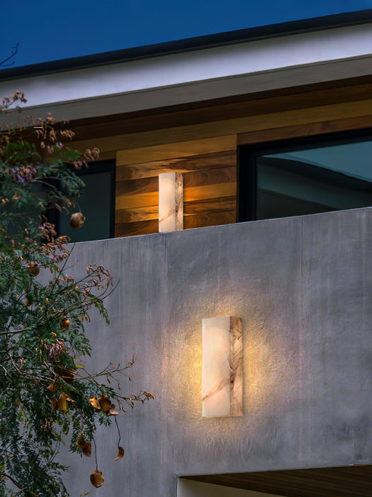 Rectangular Alabaster Wall Sconce - Simprolos
