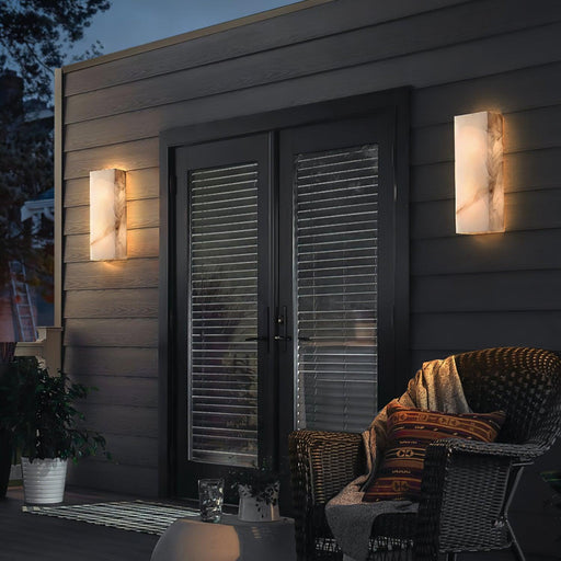 Rectangular Alabaster Wall Sconce - Simprolos