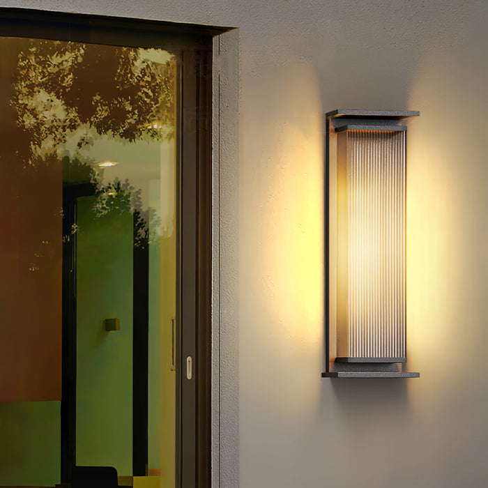 Rectangular Box Solar Outdoor Wall Lamp - Simprolos