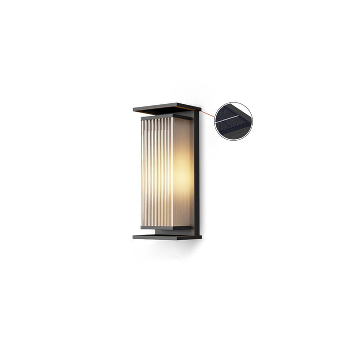 Rectangular Box Solar Outdoor Wall Lamp - Simprolos