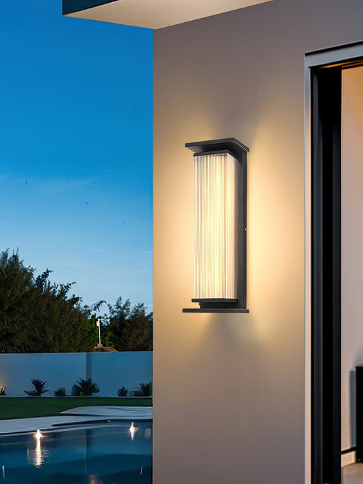 Rectangular Box Solar Outdoor Wall Lamp - Simprolos