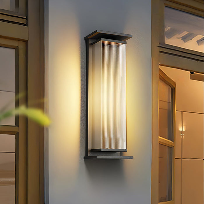 Rectangular Box Solar Outdoor Wall Lamp - Simprolos
