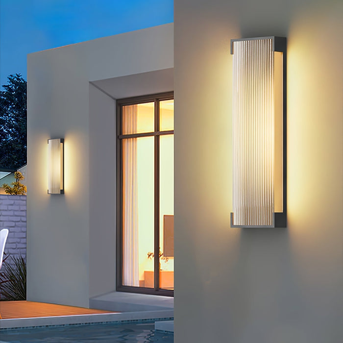 Rectangular Solar Outdoor Wall Light - Simprolos