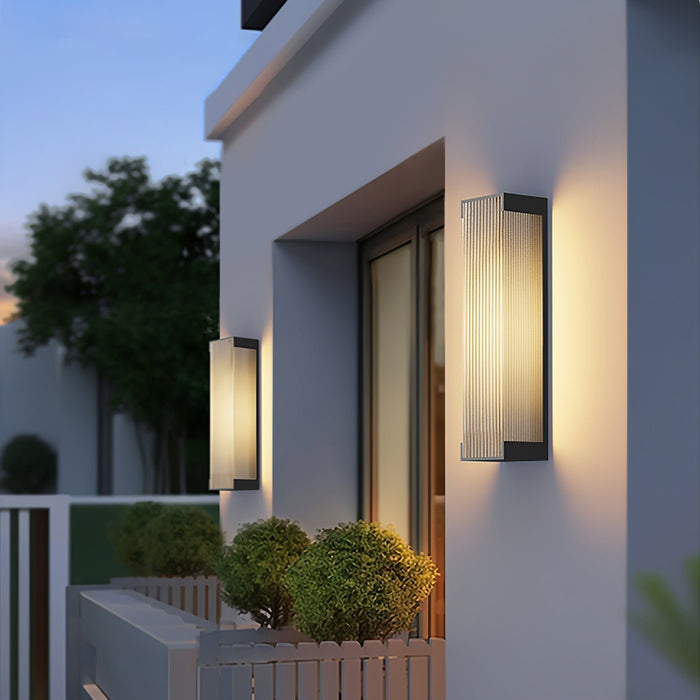 Rectangular Solar Outdoor Wall Light - Simprolos