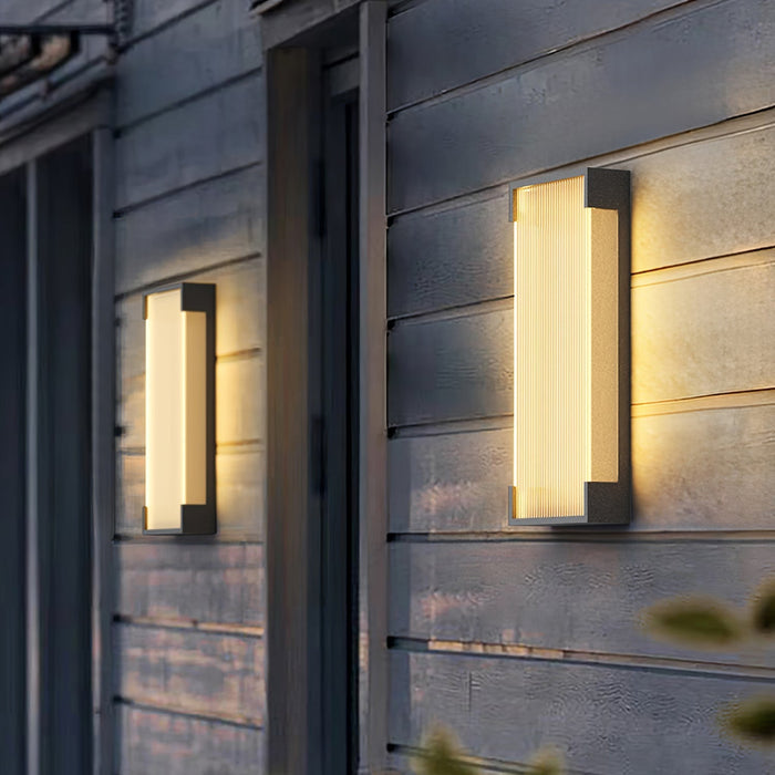Rectangular Solar Outdoor Wall Light - Simprolos