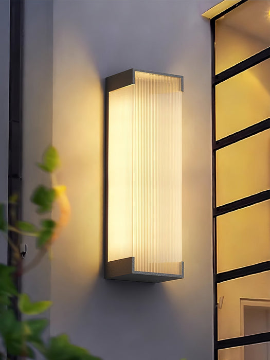Rectangular Solar Outdoor Wall Light - Simprolos