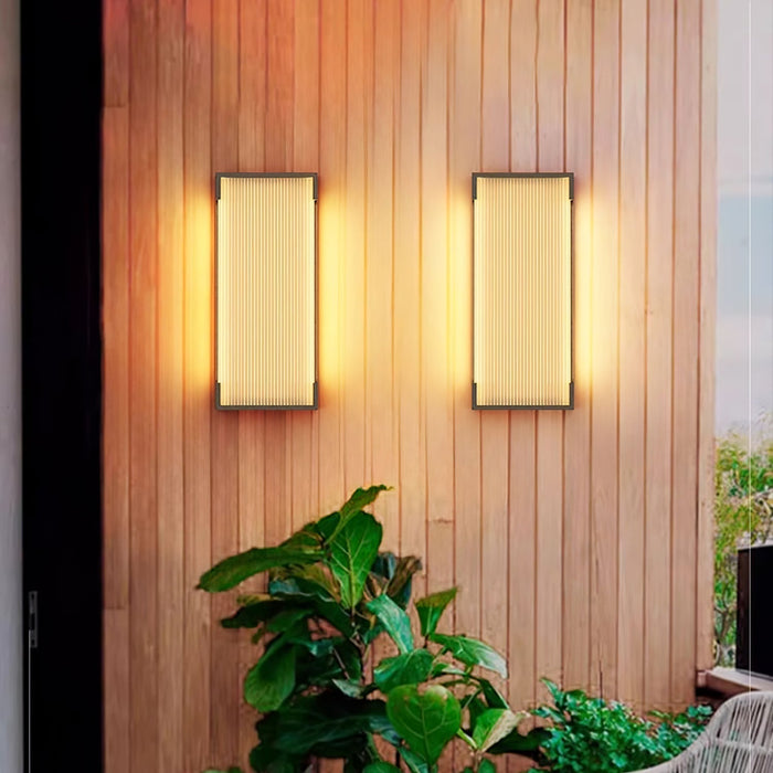 Rectangular Solar Outdoor Wall Light - Simprolos