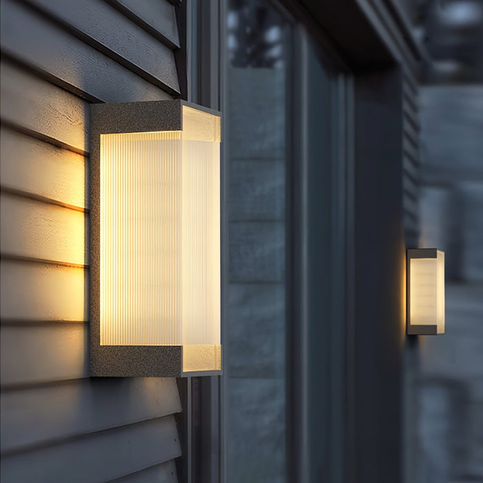 Rectangular Solar Outdoor Wall Light - Simprolos