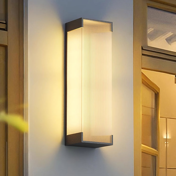 Rectangular Solar Outdoor Wall Light - Simprolos