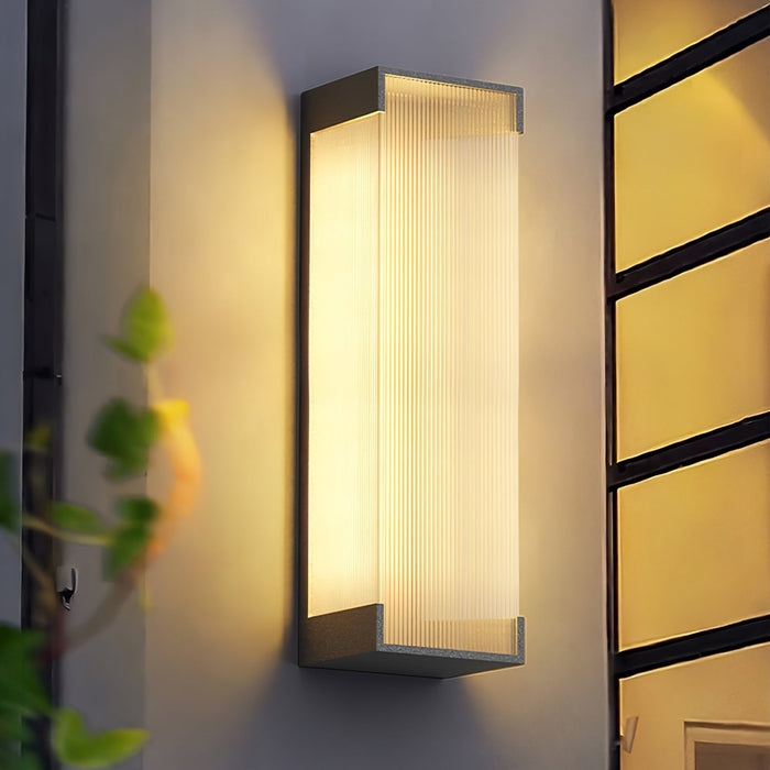 Rectangular Solar Outdoor Wall Light - Simprolos
