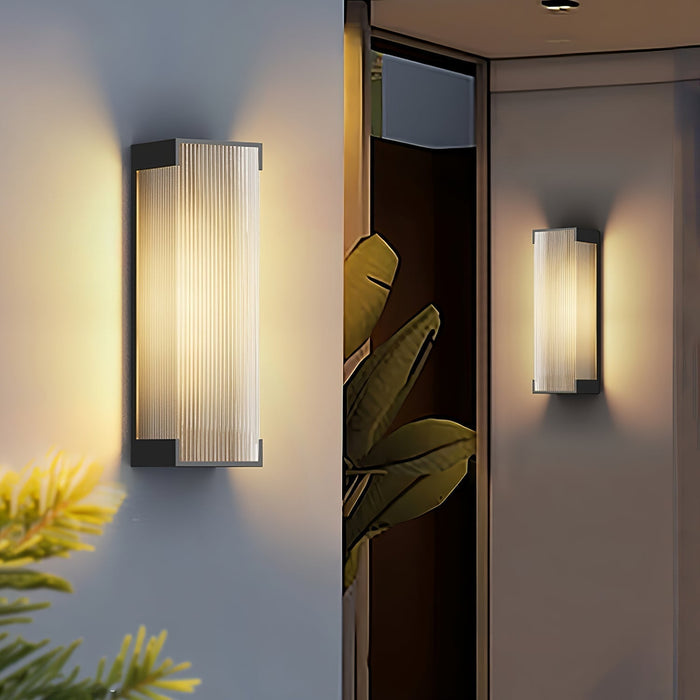 Rectangular Solar Outdoor Wall Light - Simprolos