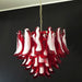 Red Glass Petals Chandelier - Simprolos
