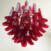 Red Glass Petals Chandelier - Simprolos