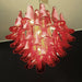 Red Glass Petals Chandelier - Simprolos