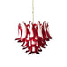 Red Glass Petals Chandelier - Simprolos
