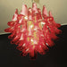 Red Glass Petals Chandelier - Simprolos
