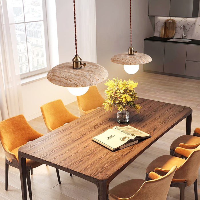 Renzo Travertine Pendant Light - Simprolos