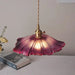 Retro Flower Shape Glass Pendant Light For Dining Room - Simprolos