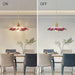 Retro Flower Shape Glass Pendant Light For Dining Room - Simprolos