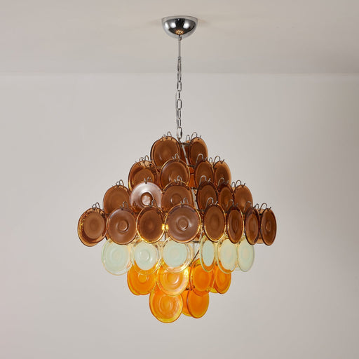 Retro Glass Disc Chandelier - Simprolos
